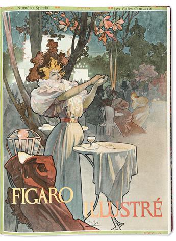 VARIOUS ARTISTS. FIGARO ILLUSTRÉ. Group of 22 bound volumes. 1890-1911. Each 16½x12½ inches, 42x31¾ cm. Jean Boussod, Manzi, Joyant & C